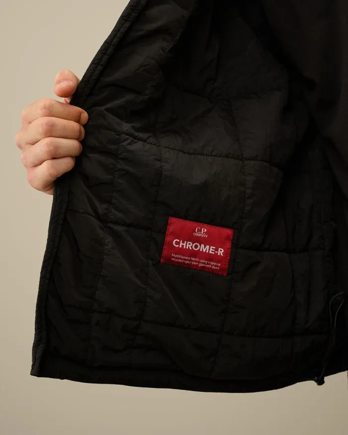 CP Company Jacket and Coats ChromeR Body Zippers Padded Jacket Black 8211 Man