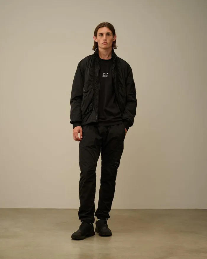 CP Company Jacket and Coats ChromeR Body Zippers Padded Jacket Black 8211 Man