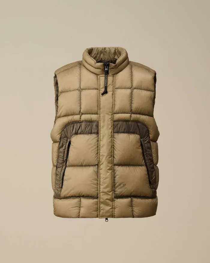CP Company Jacket and Coats DD Shell Down Vest Vintage Khaki Beige 8211 Man