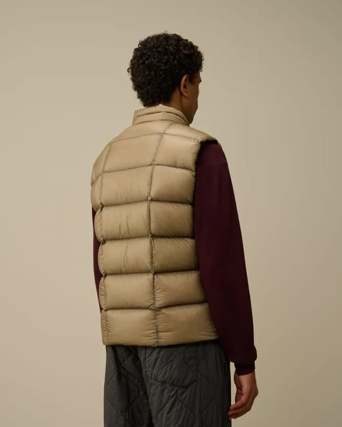 CP Company Jacket and Coats DD Shell Down Vest Vintage Khaki Beige 8211 Man