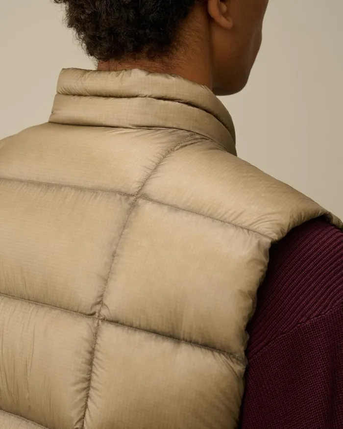 CP Company Jacket and Coats DD Shell Down Vest Vintage Khaki Beige 8211 Man