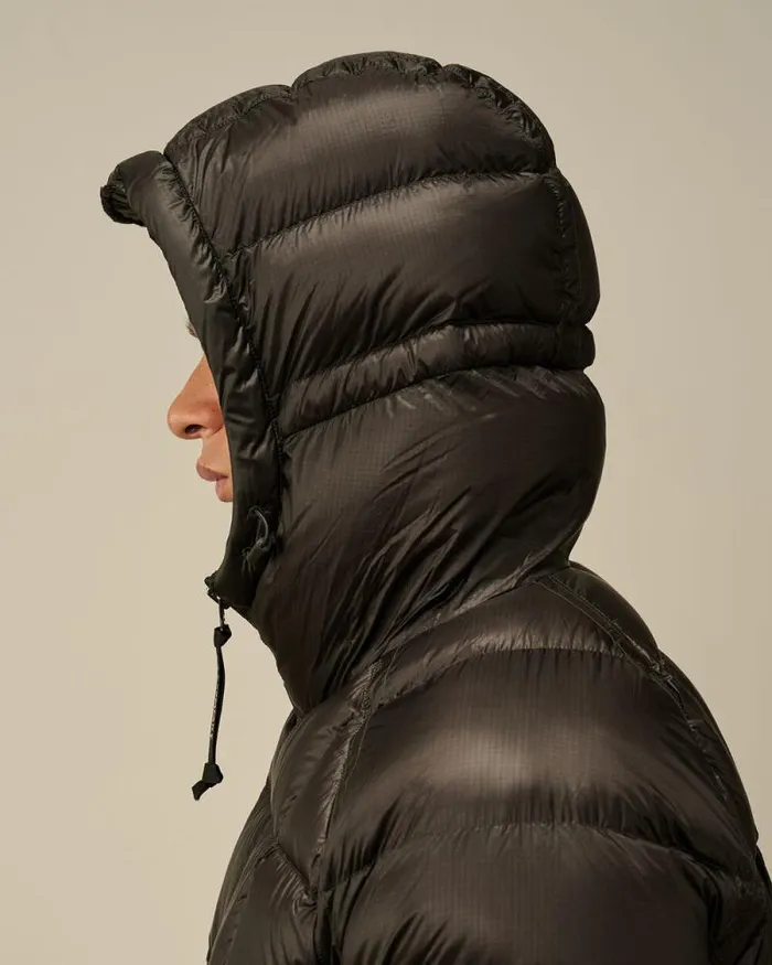 CP Company Jacket and Coats DD Shell Hooded Medium Down Jacket Black 8211 Man