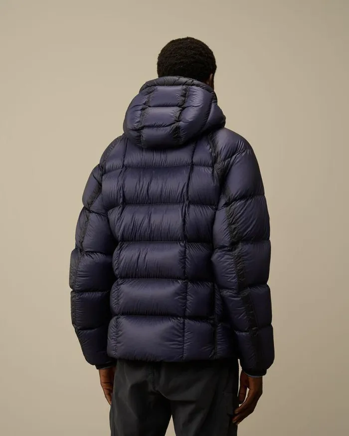 CP Company Jacket and Coats DD Shell Hooded Medium Down Jacket Estate Blue 8211 Man