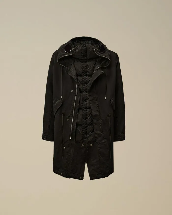 CP Company Jacket and Coats Micro Kei Explorer Parka Black 8211 Man