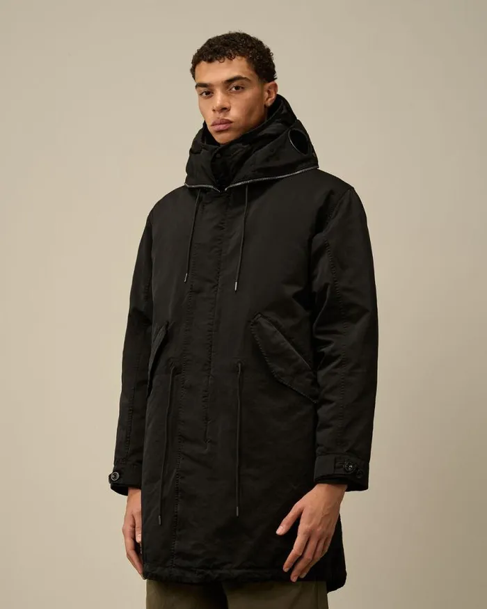 CP Company Jacket and Coats Micro Kei Explorer Parka Black 8211 Man