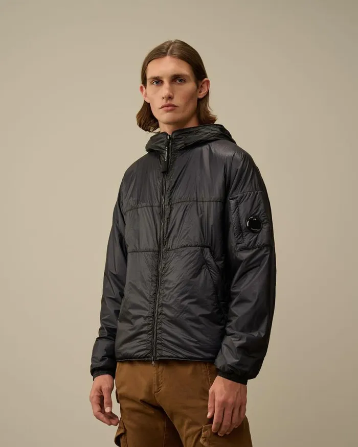 CP Company Jacket and Coats Nada Shell Hooded Jacket Total Eclipse Blue 8211 Man