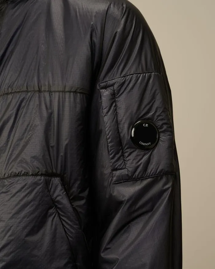 CP Company Jacket and Coats Nada Shell Hooded Jacket Total Eclipse Blue 8211 Man