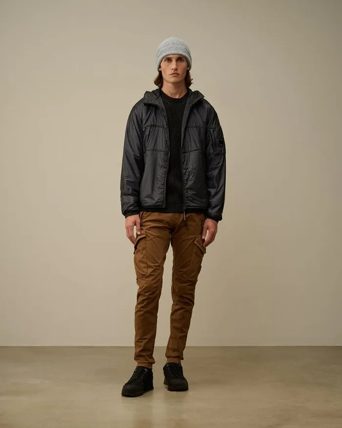 CP Company Jacket and Coats Nada Shell Hooded Jacket Total Eclipse Blue 8211 Man