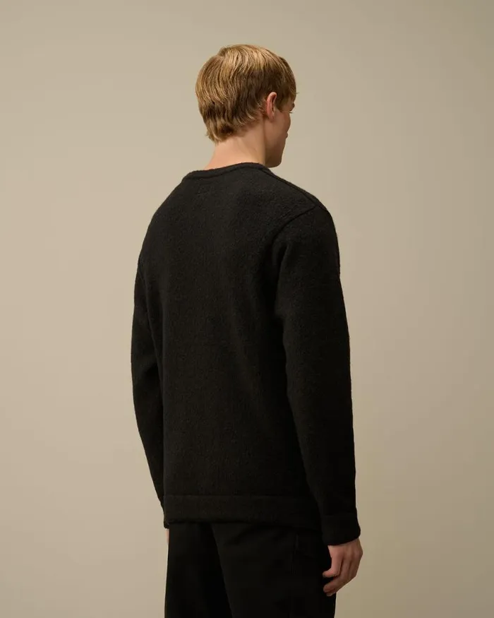 CP Company Jumpers Alpaca Soft Crewneck Knit Black 8211 Man