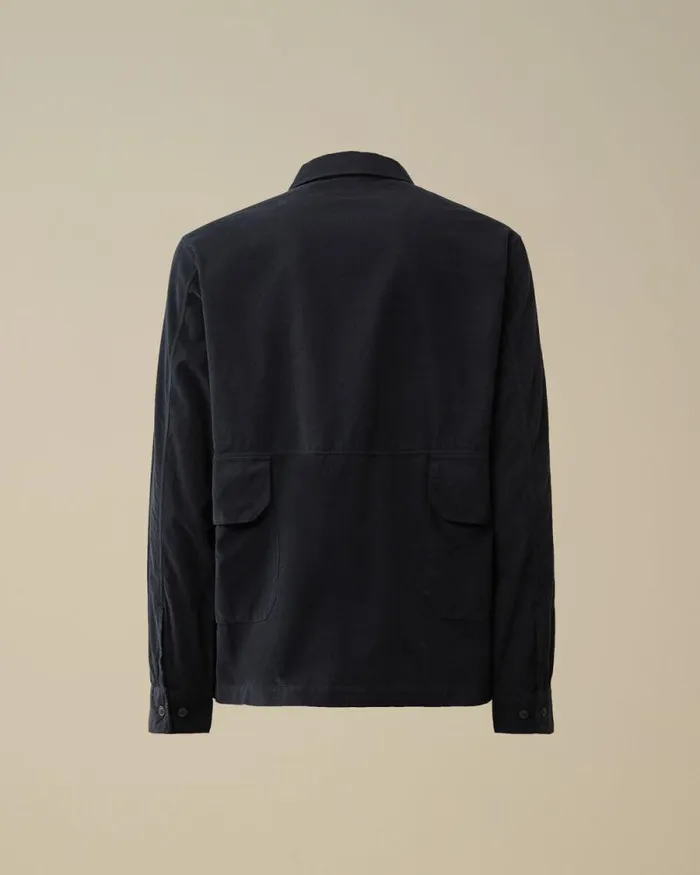 CP Company Overshirt Corduroy Buttoned Overshirt Black Sand 8211 Man