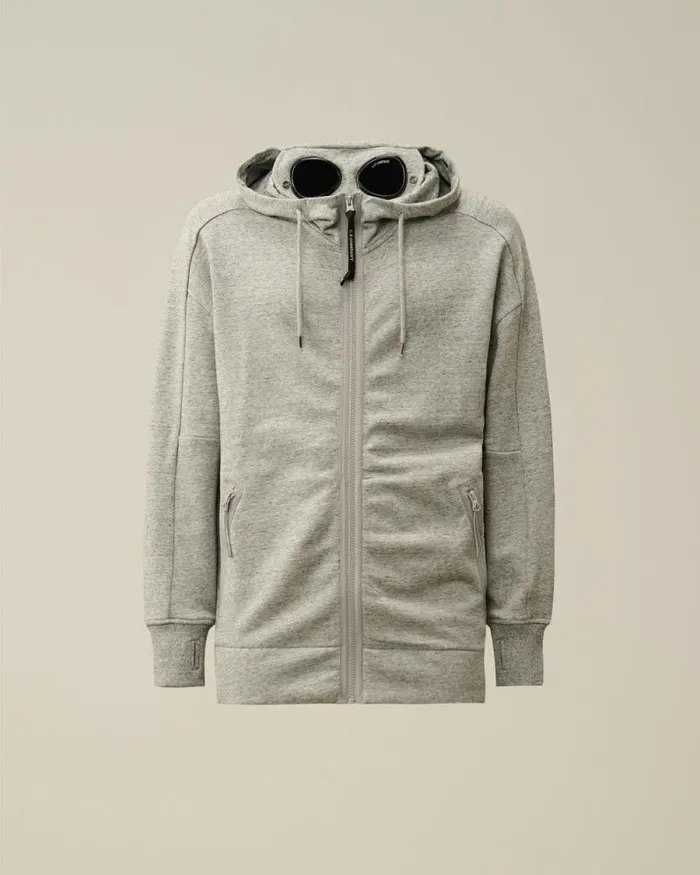 CP Company Sweatshirts Diagonal Raised Fleece Goggle Zipped Hooded Sweatshirt Greystone Melange 8211 Man CP Company Sweatshirts Diagonal Raised Fleece Goggle Zipped Hooded Sweatshirt Greystone Melange 8211 Man