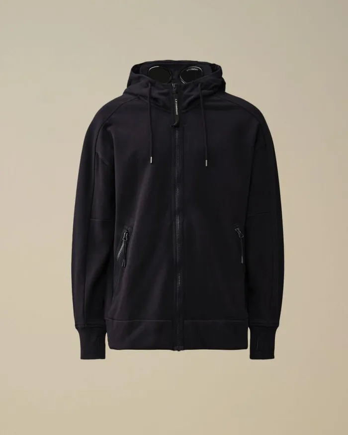 CP Company Sweatshirts Diagonal Raised Fleece Goggle Zipped Hooded Sweatshirt Total Eclipse Blue 8211 Man CP Company Sweatshirts Diagonal Raised Fleece Goggle Zipped Hooded Sweatshirt Total Eclipse Blue 8211 Man