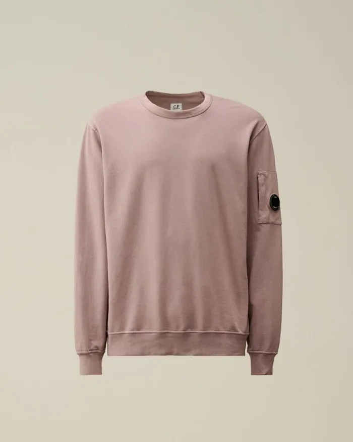 CP Company Sweatshirts Light Fleece Crew Neck Sweatshirt Purple Dove 8211 Man CP Company Sweatshirts Light Fleece Crew Neck Sweatshirt Purple Dove 8211 Man