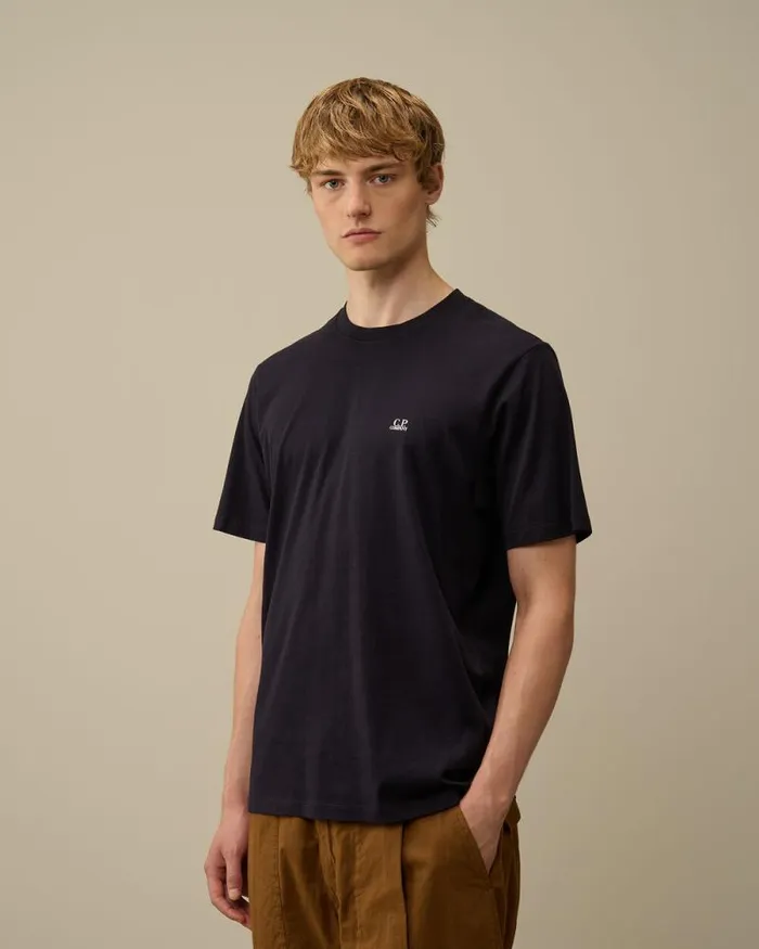 CP Company Tshirts and Polo 301 Jersey Back Goggle TShirt Total Eclipse Blue 8211 Man