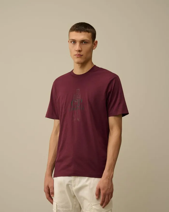 CP Company Tshirts and Polo 301 Jersey British Sailor TShirt Potent Purple 8211 Man