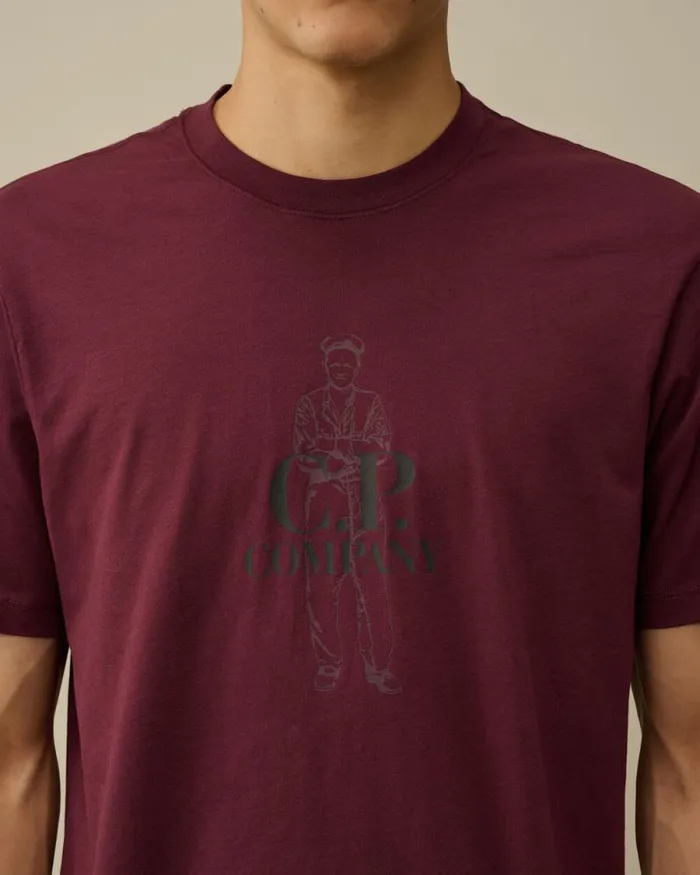 CP Company Tshirts and Polo 301 Jersey British Sailor TShirt Potent Purple 8211 Man
