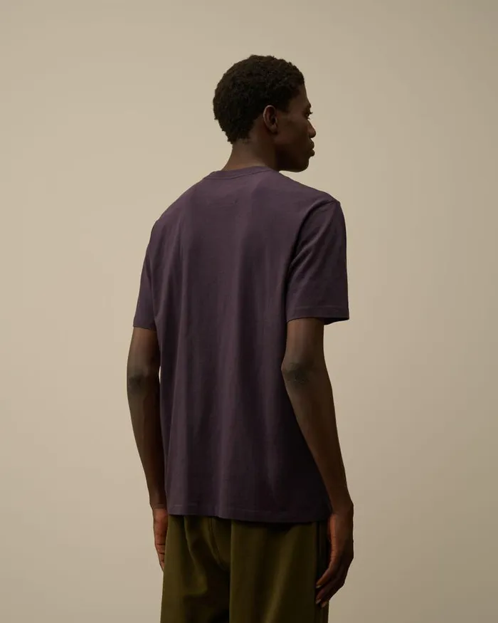 CP Company Tshirts and Polo 301 Jersey Logo Label TShirt Nightshade Purple 8211 Man