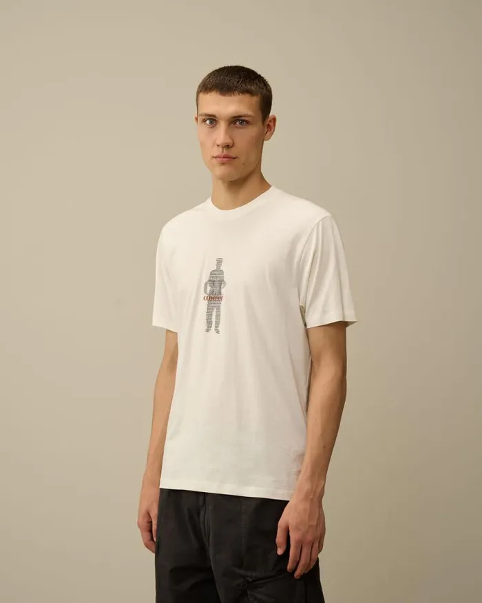 CP Company Tshirts and Polo 301 Jersey Waffled British Sailor TShirt Gauze White 8211 Man