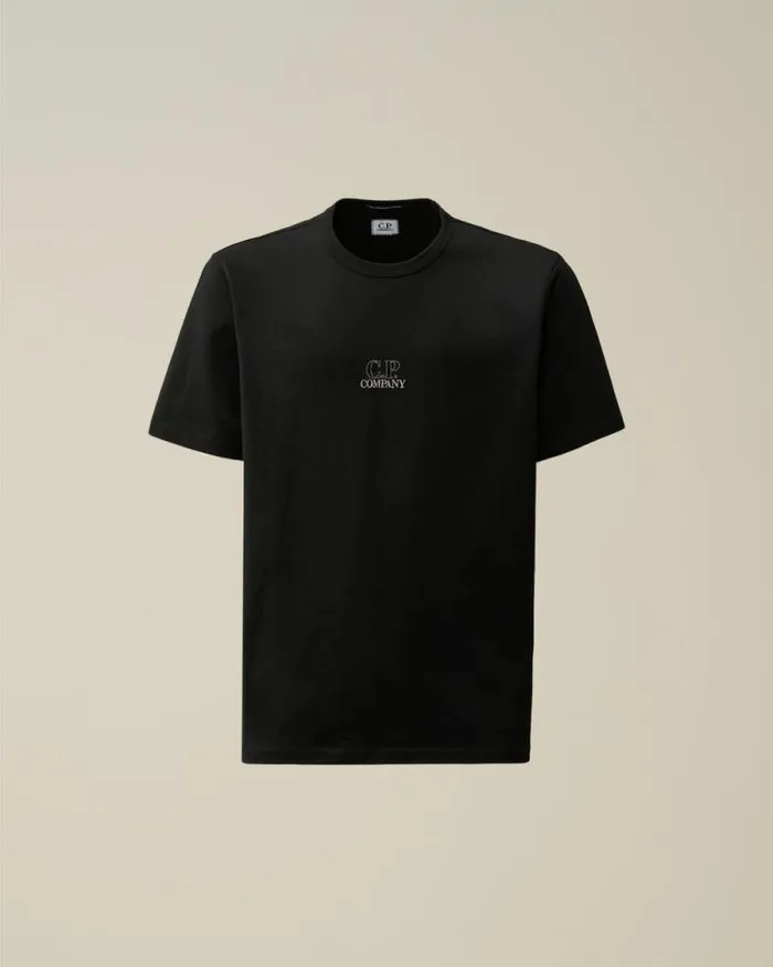 CP Company Tshirts and Polo Mercerized 302 Jersey Twisted Logo Graphic TShirt Black 8211 Man CP Company Tshirts and Polo Mercerized 302 Jersey Twisted Logo Graphic TShirt Black 8211 Man