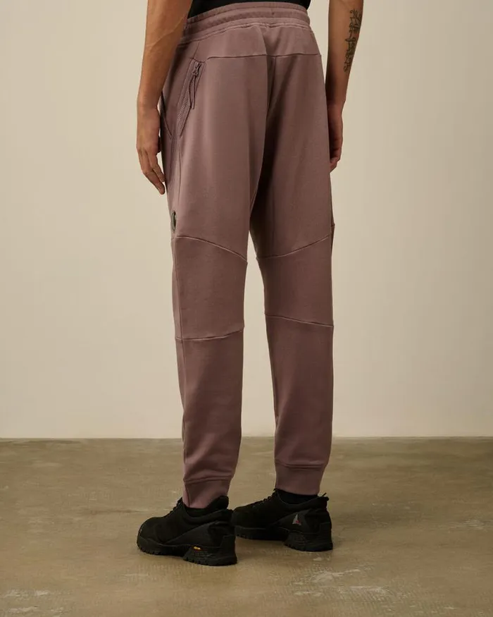 CP Company Tracksuits and Shorts Diagonal Raised Fleece Lens Sweatpants Purple Dove 8211 Man