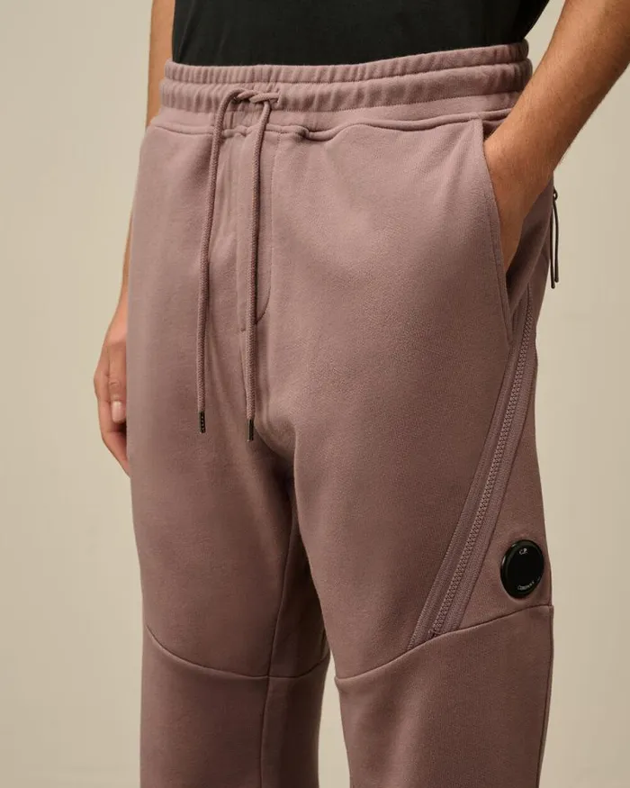 CP Company Tracksuits and Shorts Diagonal Raised Fleece Lens Sweatpants Purple Dove 8211 Man
