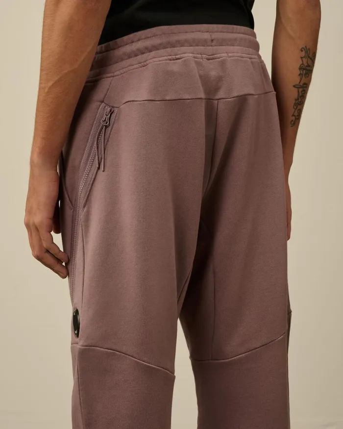 CP Company Tracksuits and Shorts Diagonal Raised Fleece Lens Sweatpants Purple Dove 8211 Man