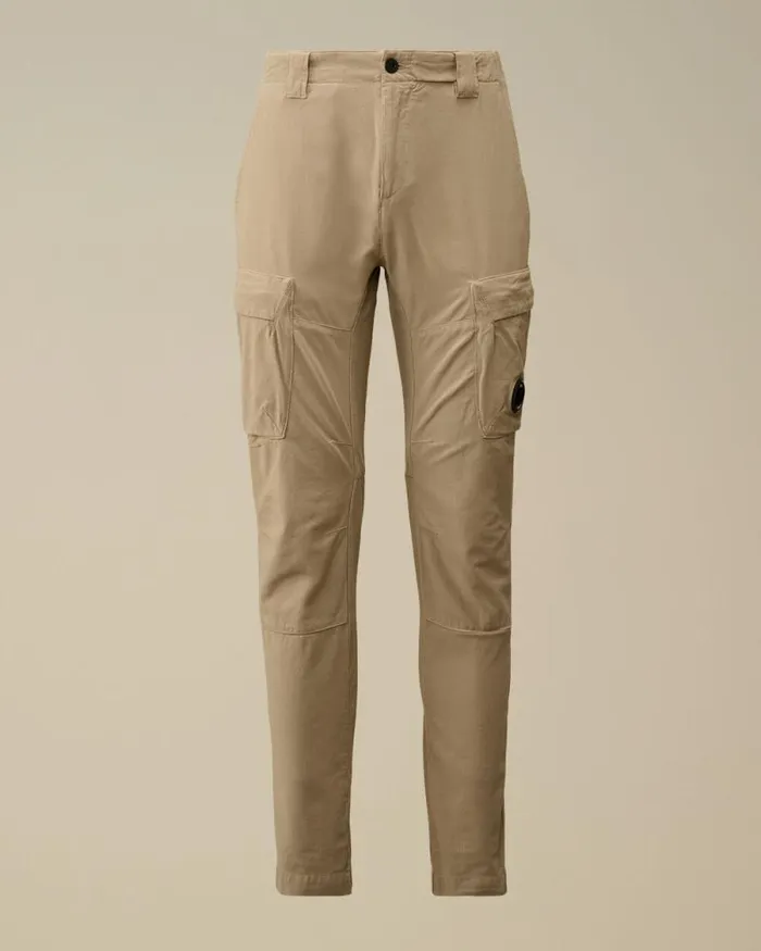 CP Company Trousers Ottoman Stretch Emerized Ergonomic Cargo Pants Vintage Khaki Beige 8211 Man CP Company Trousers Ottoman Stretch Emerized Ergonomic Cargo Pants Vintage Khaki Beige 8211 Man