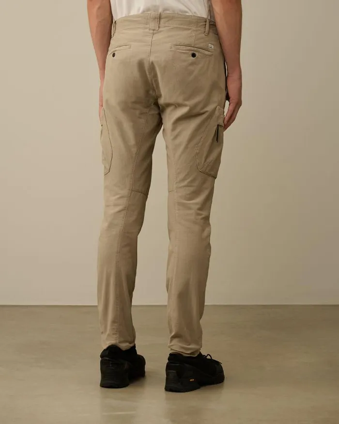 CP Company Trousers Ottoman Stretch Emerized Ergonomic Cargo Pants Vintage Khaki Beige 8211 Man