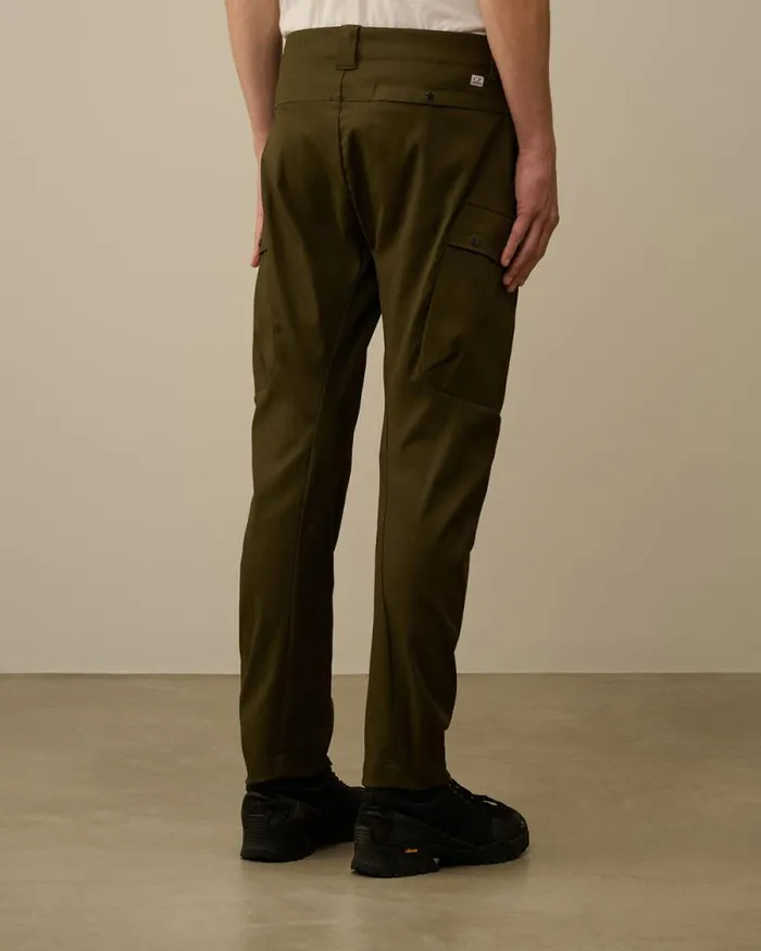 CP Company Trousers Superior Structure Stretch Regular Cargo Pants Ivy Green 8211 Man