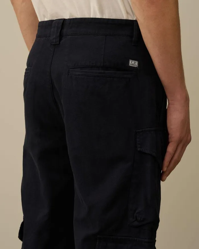 CP Company Trousers Vintage Army Structure Regular Cargo Pants Total Eclipse Blue 8211 Man
