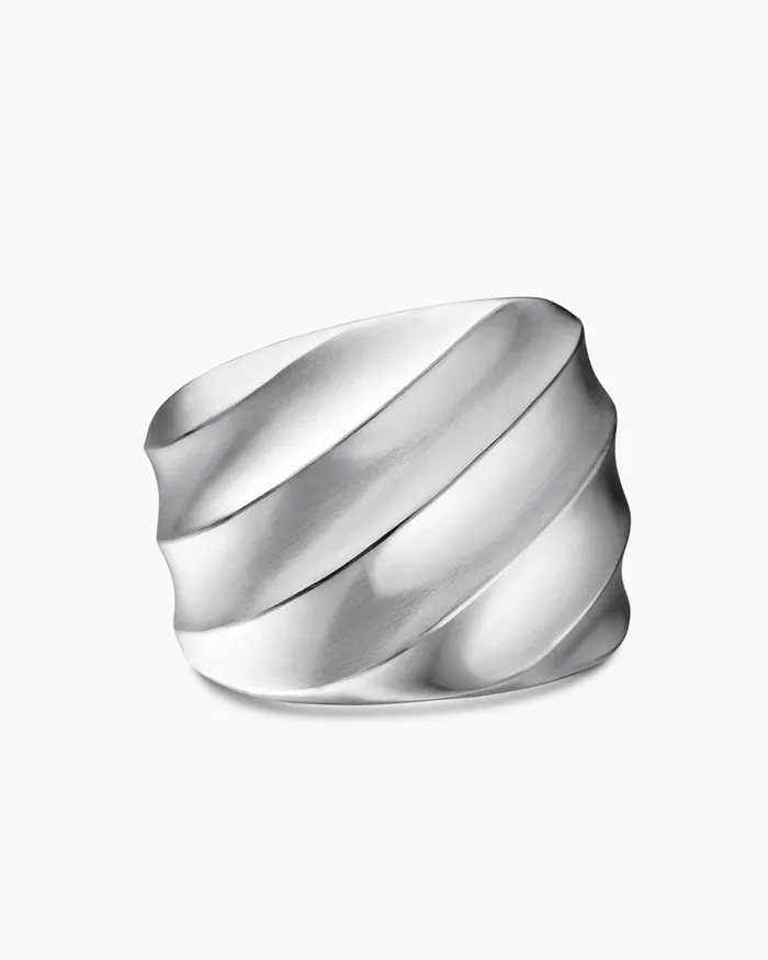 Cable Edge Saddle Ring In Sterling Silver 188mm Women David Yurman Statement