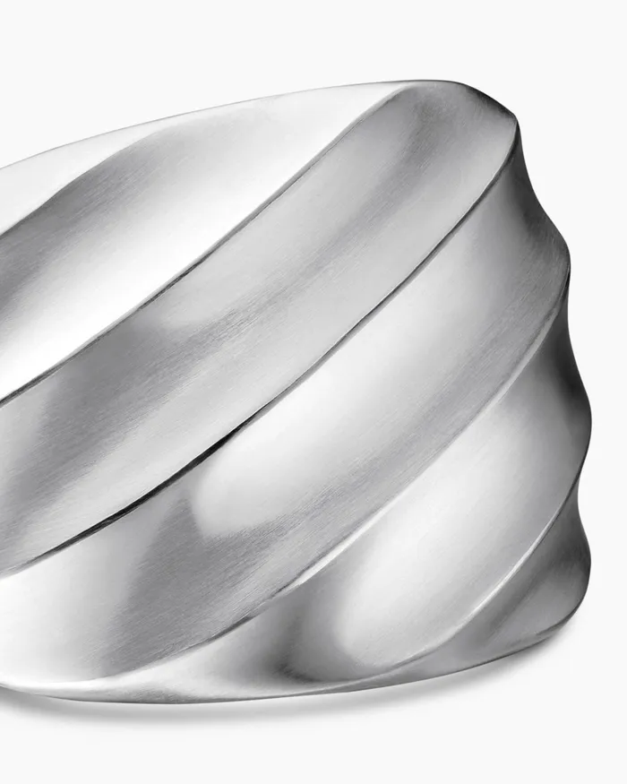Cable Edge Saddle Ring In Sterling Silver 188mm Women David Yurman Statement Cable Edge Saddle Ring In Sterling Silver 188mm Women David Yurman Statement