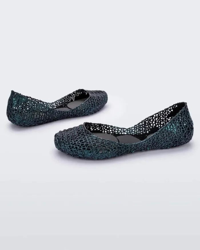 Campana Black Multicolor Women Melissa Flats
