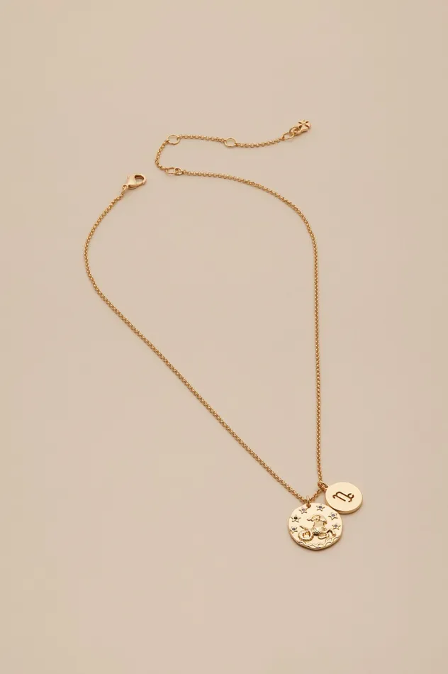 Capricorn Zodiac Necklace Gold Women Lucky Brand Jewelry
