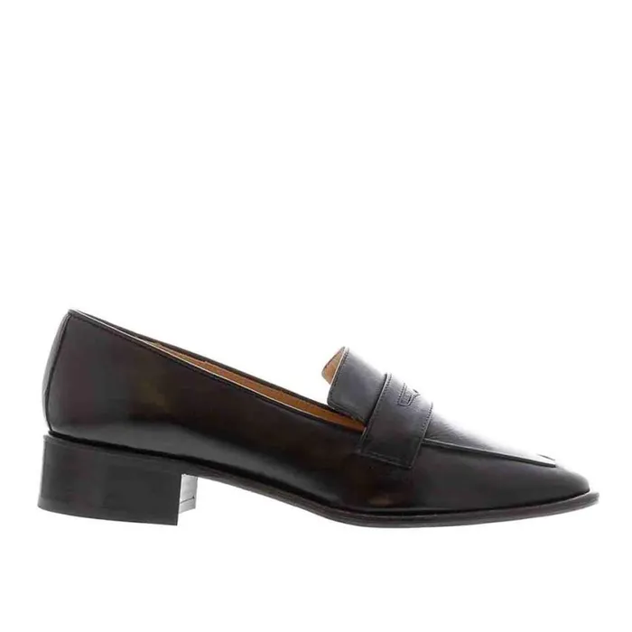Carl Scarpa Angeilca Black Leather Penny Loafers Women Bestselling