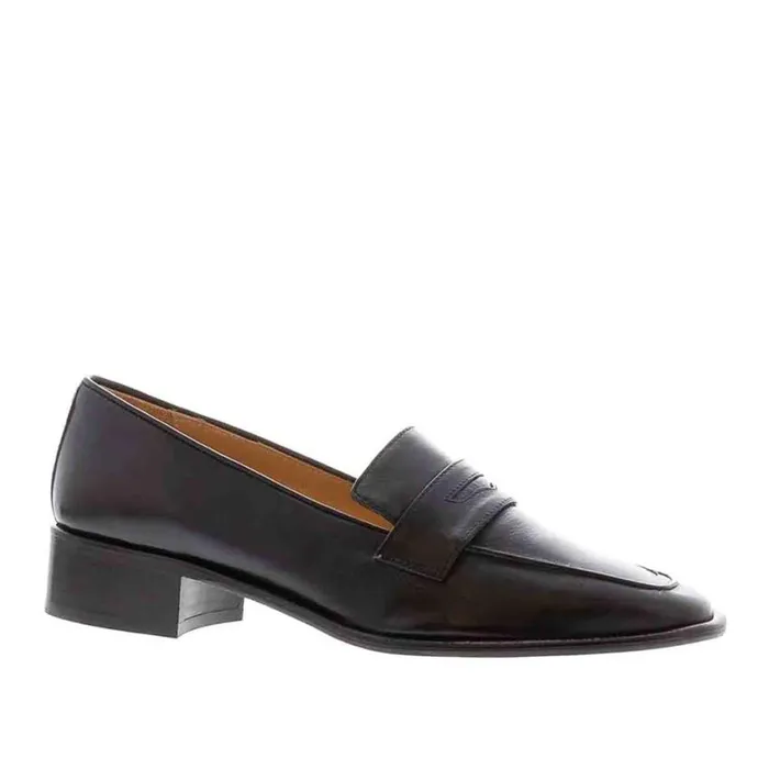Carl Scarpa Angeilca Black Leather Penny Loafers Women Bestselling
