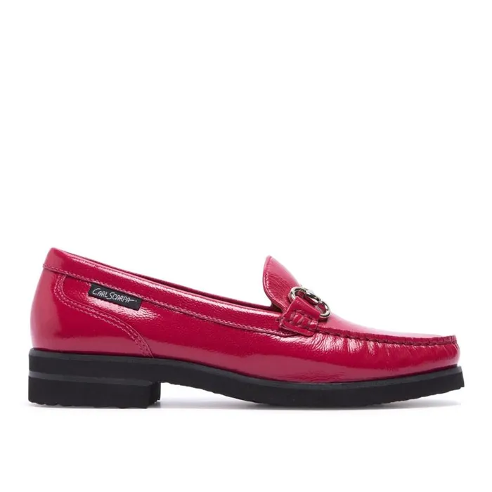 Carl Scarpa Aubrigo Fuchsia Patent Leather Loafers Women Bestselling