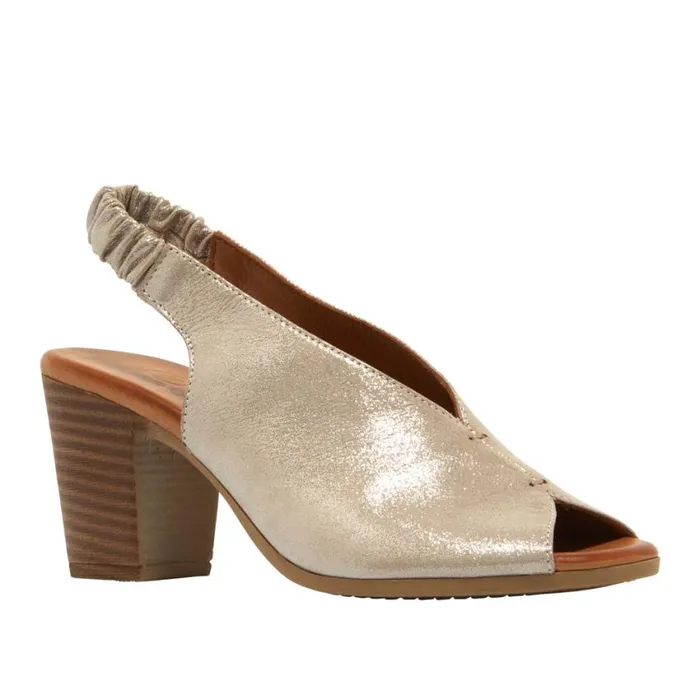 Carl Scarpa Buttercup Silver Leather Slingback Sandal Women Sandals