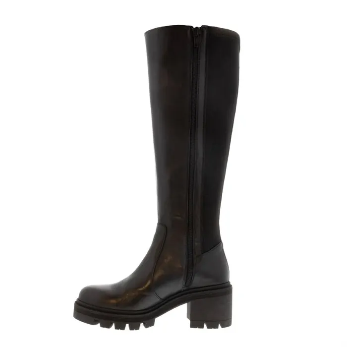 Carl Scarpa Dodie Black Leather Knee High Boots Women Leather Boots