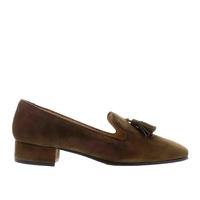 Carl Scarpa Fiadh Khaki Suede Loafers Women Bestselling