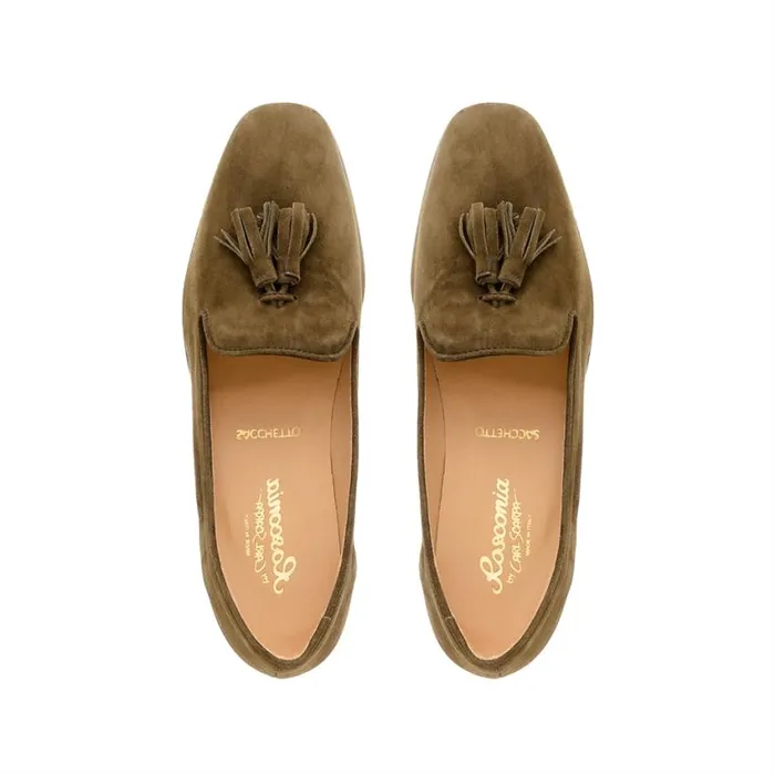 Carl Scarpa Fiadh Khaki Suede Loafers Women Bestselling