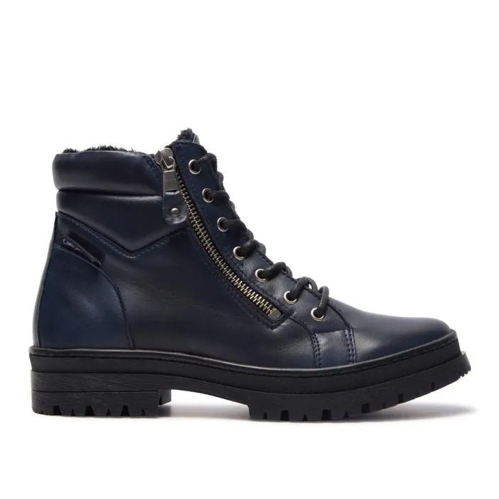Carl Scarpa Galina Navy Leather Ankle Boots Women Leather Ankle Boots