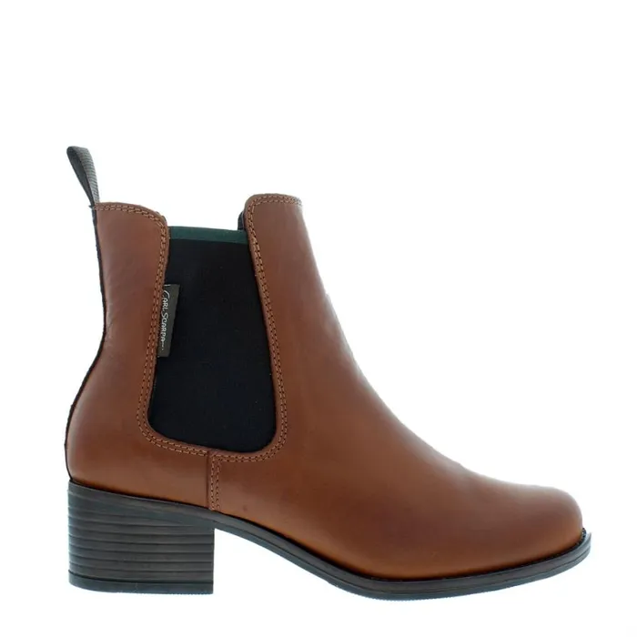 Carl Scarpa Jax Tan Leather Chelsea Boots Women Leather Ankle Boots