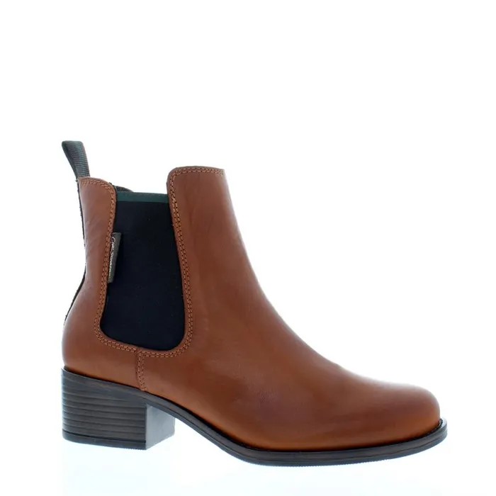 Carl Scarpa Jax Tan Leather Chelsea Boots Women Leather Ankle Boots