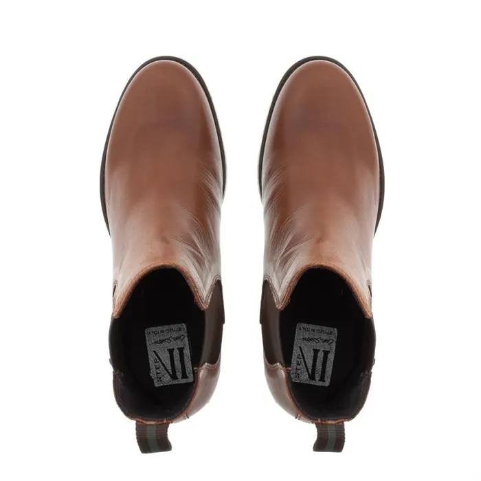 Carl Scarpa Jax Tan Leather Chelsea Boots Women Leather Ankle Boots