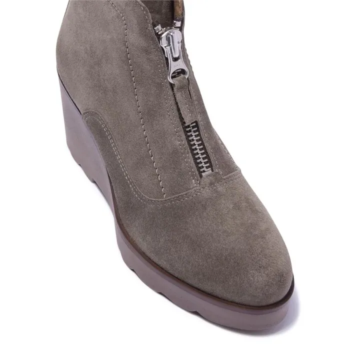 Carl Scarpa Kelania Grey Suede Ankle Boots Women Suede Ankle Boots