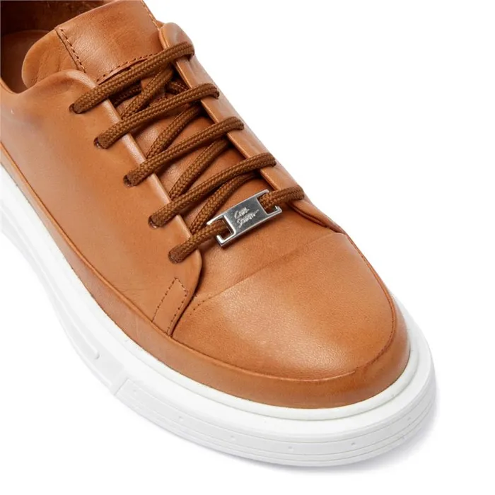 Carl Scarpa Lenotti Tan Leather Leisure Women Trainers