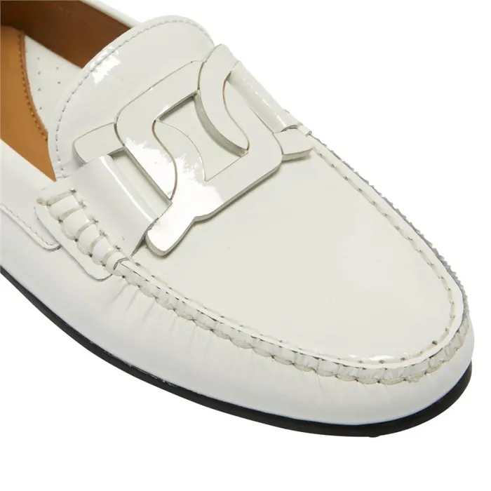 Carl Scarpa Martedi White Patent Leather Driving Loafers Women Bestselling