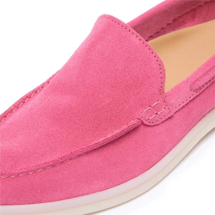 Carl Scarpa Omilie Fuchsia Suede SlipOn Loafers Women Bestselling