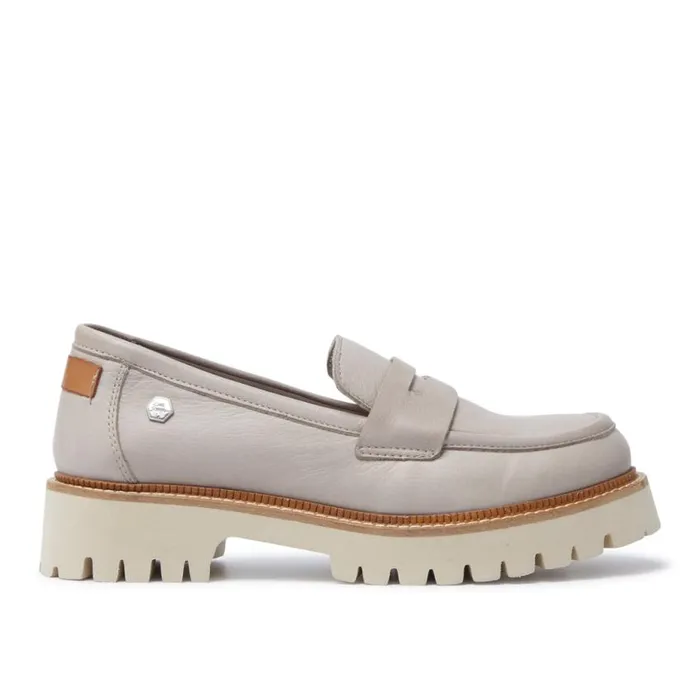 Carl Scarpa Rolita Grey Leather Loafers Women Leather Loafers